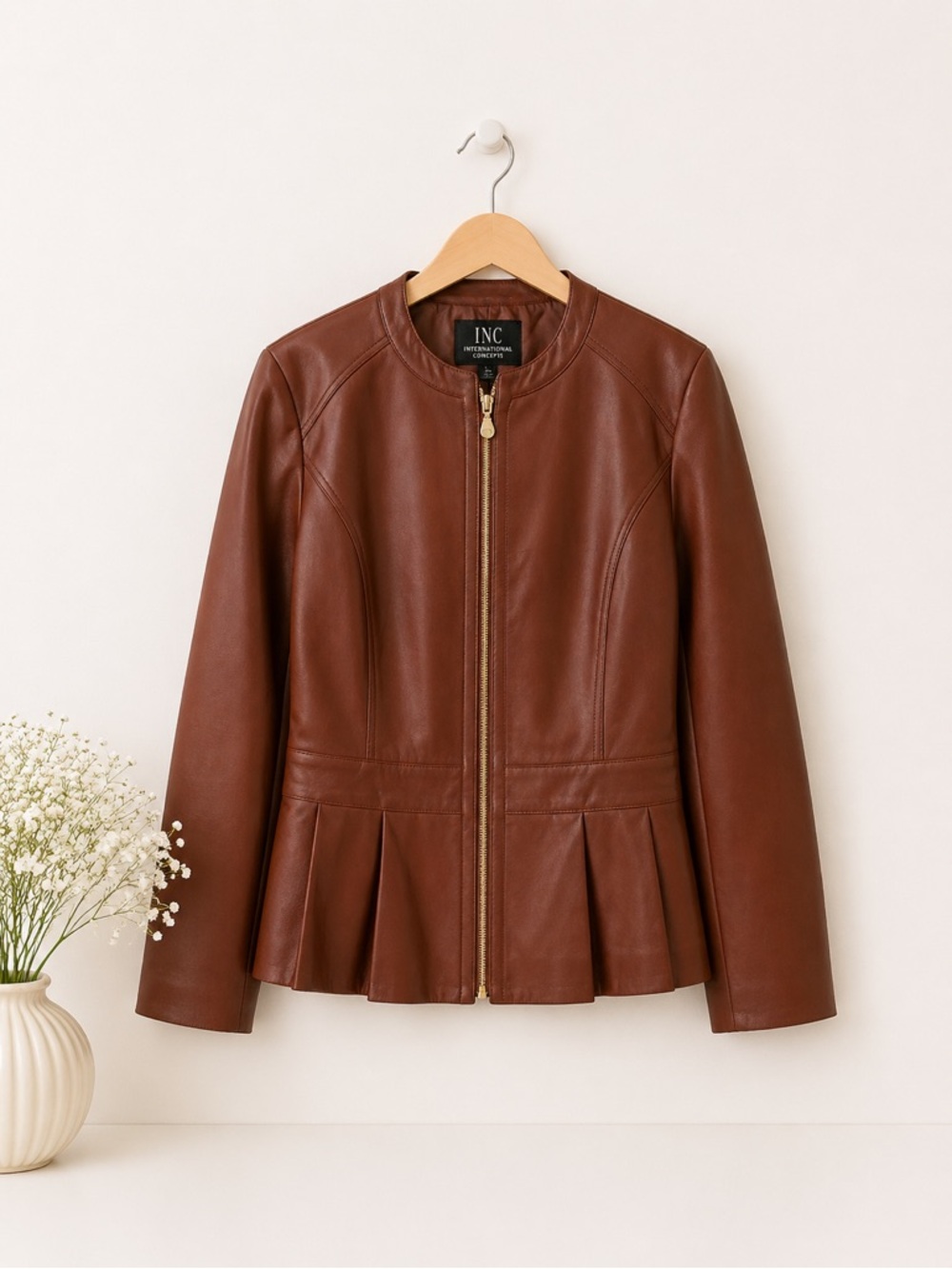 INC International Concepts Faux Leather Jacket